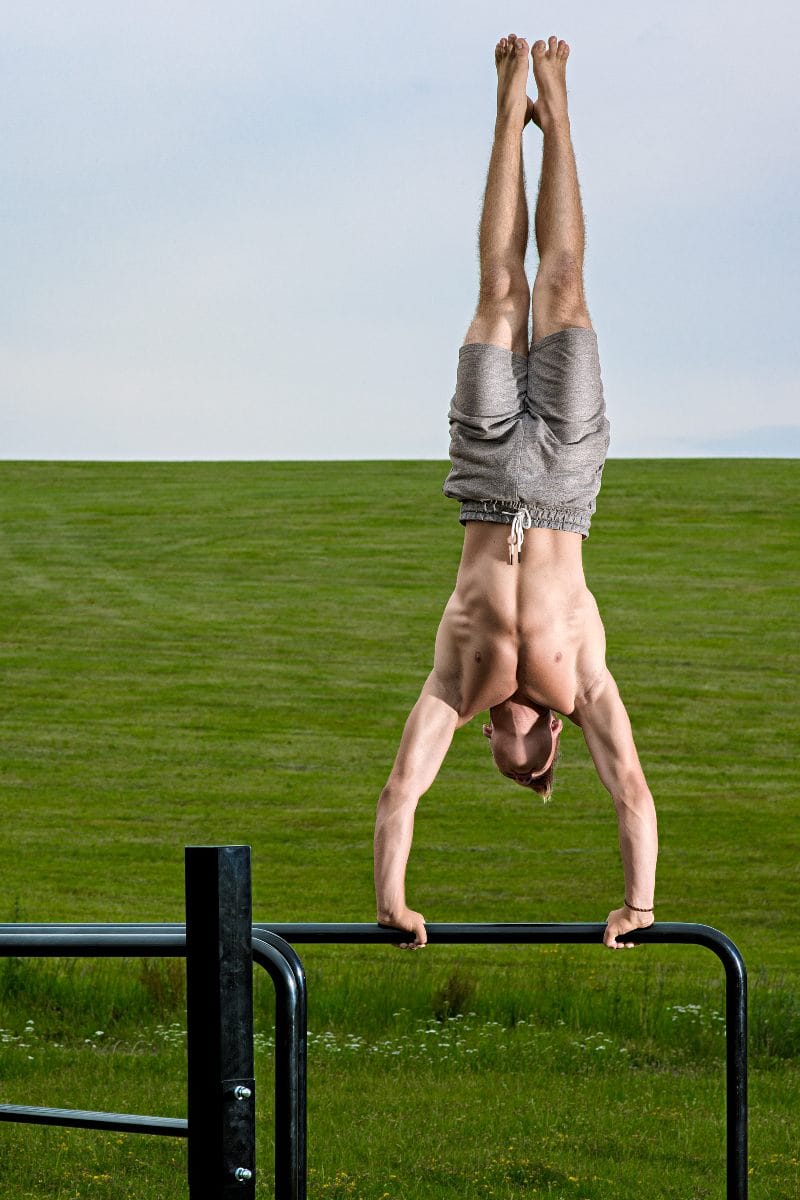 Man Using Gym Equipment